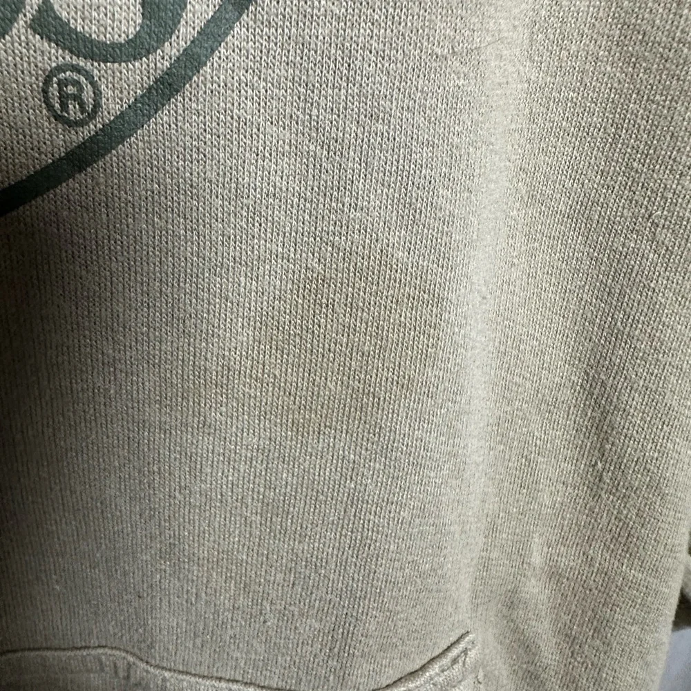 Bass Pro Shops Tan Hoodie with Green Logo Kangaroo Pocket L